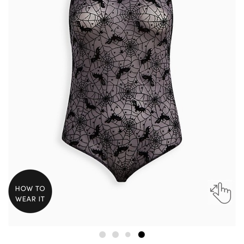 Torrid sheer spider web bodysuit